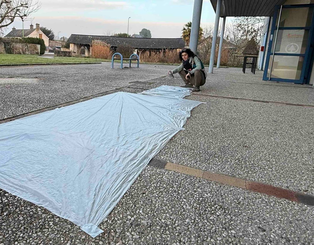 Création abstraite réalisée pendant un atelier